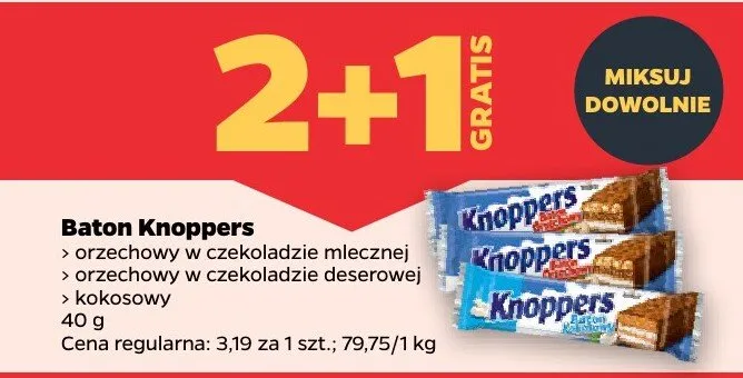 Baton Knoppers kokosowy promocja w Netto