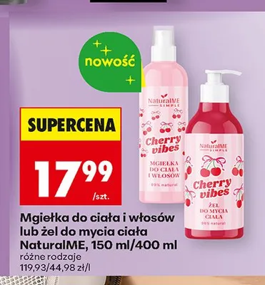 Żel do mycia ciała NaturalME Cherry Vibes promocja w Biedronka