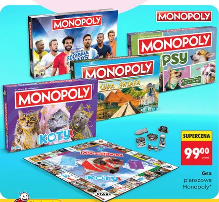 Gra planszowa Monopoly, różne rodzaje promocja w Biedronka