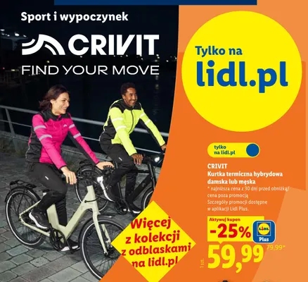 Kurtka termiczna hybrydowa damska Crivit promocja w Lidl