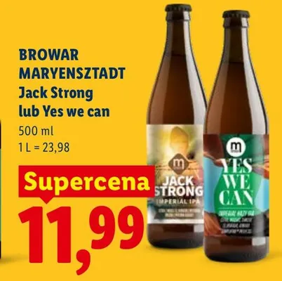 Piwo Browar Maryensztadt Jack Strong promocja w Lidl