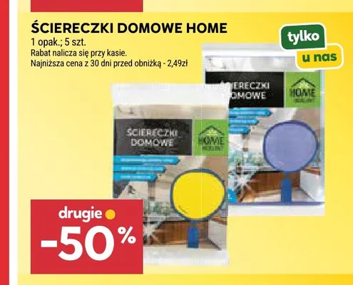 Ściereczki domowe Home promocja w Stokrotka