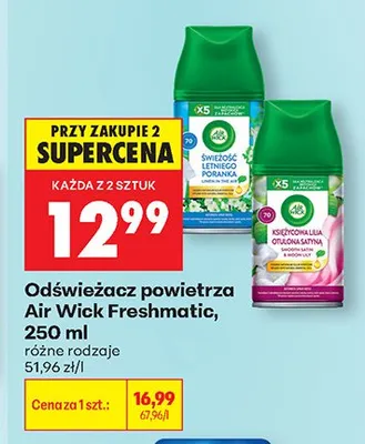 Odświeżacz powietrza Air Wick Freshmatic 250ml promocja w Biedronka