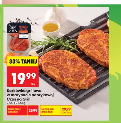 Karkówka grillowa w marynacie paprykowej Czas na Grill promocja w Biedronka