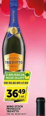 Wino prosecco Trevitto Stock promocja w Groszek