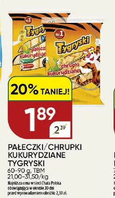 Pałeczki kukurydziane Tygryski promocja w Chata Polska