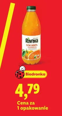 Sok pomarańczowy 100% Riviva promocja w Lidl