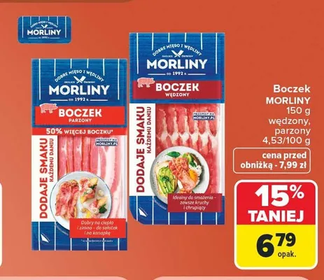 Boczek parzony Morliny promocja w Carrefour