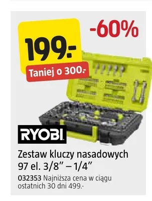 Zestaw kluczy nasadowych Ryobi promocja w Jula