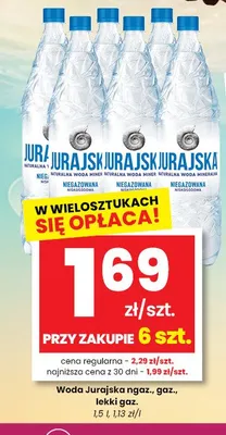 Woda Jurajska gazowana promocja w emma MARKET