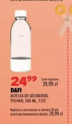 Butelka do saturatora PushAir 500 ml Dafi promocja w Drogerie Natura