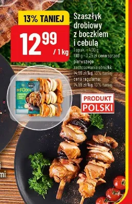 Szaszłyk drobiowy z boczkiem i cebulą BiFOOD promocja w POLOmarket