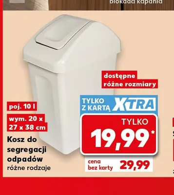Kosz do segregacji odpadów 10 l promocja w Kaufland