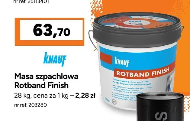 Masa szpachlowa Knauf Rotband Finish promocja w Bricoman