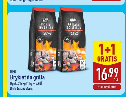 Brykiet do grilla BBQ promocja w Aldi