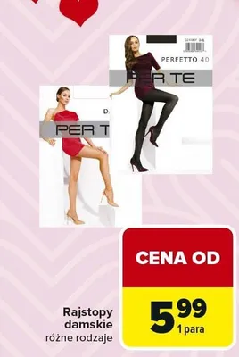 Rajstopy damskie różne rodzaje promocja w Carrefour