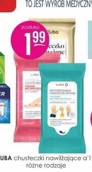 Chusteczki nawilżane Luba promocja w Drogerie Jasmin