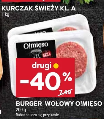 Burger wołowy O!Mięso promocja w Stokrotka