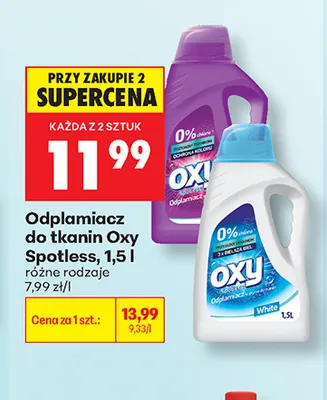 Odplamiacz do tkanin Oxy Spotless promocja w Biedronka