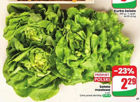 Sałata masłowa promocja w Dino