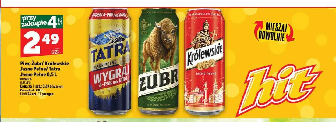 Piwo Żubr promocja w TOPAZ