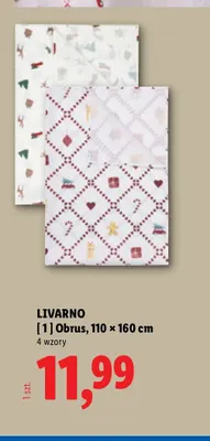 Obrus 110x160 cm Livarno promocja w Lidl