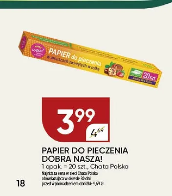 Papier do pieczenia Dobra Nasza! promocja w Chata Polska
