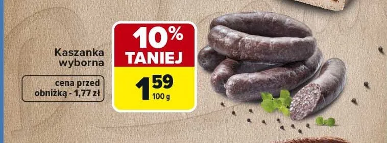 Kaszanka wyborna Wędzarnia Dubielak promocja w Carrefour
