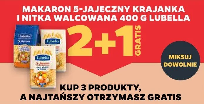 Makaron 5-jajeczny krajanka 400g Lubella promocja w Netto