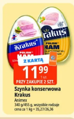 Szynka konserwowa Krakus promocja w Leclerc