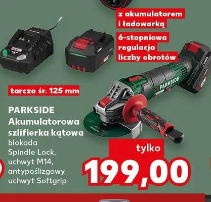 Akumulatorowa szlifierka kątowa Parkside promocja w Kaufland