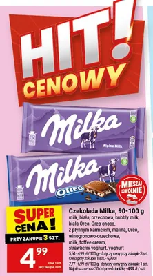 Czekolada Milka, 90-100g promocja w Twój Market