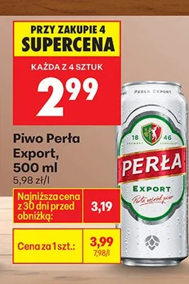 Piwo Perła Export promocja w Biedronka
