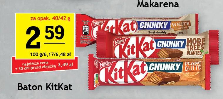 Baton KitKat Chunky Peanut Butter promocja w Gram Market