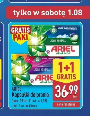 Kapsułki do prania Ariel Allin1 Pods promocja w Aldi