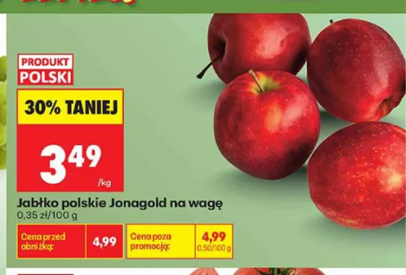 Jabłko Jonagold polskie na wagę promocja w Biedronka