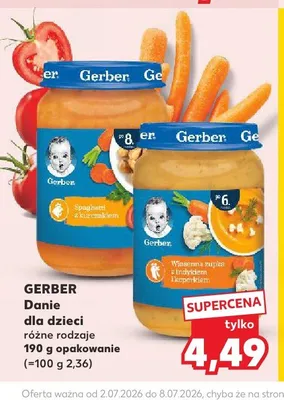 Danie dla dzieci Gerber Spaghetti z kurczakiem promocja w Kaufland