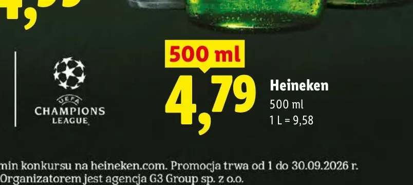 Piwo Heineken promocja w Lidl