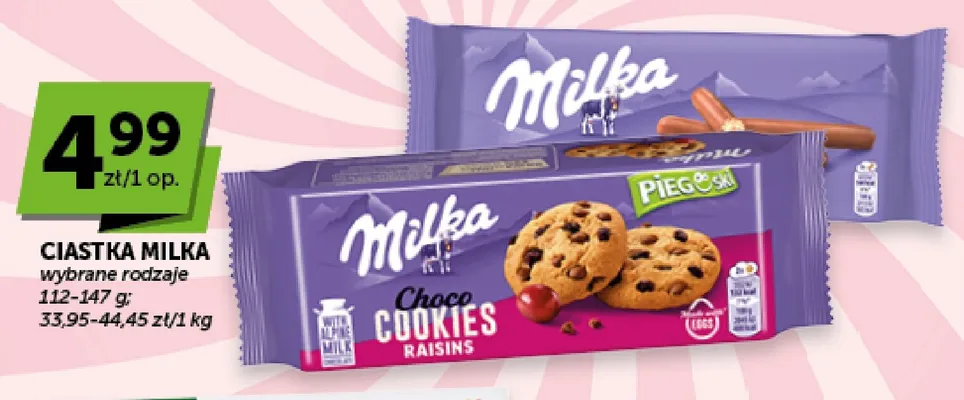 Ciastka Milka Pieguski promocja w ABC