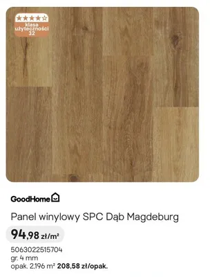 Panel winylowy SPC Dąb Magdeburg gr. 4mm promocja w Castorama
