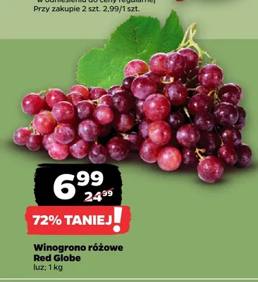 Winogrona różowe Red Globe promocja w Netto