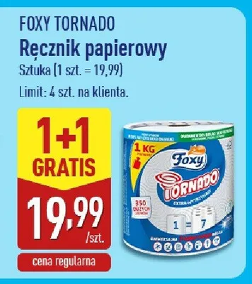 Ręcznik papierowy Tornado 1+1 GRATIS promocja w Aldi