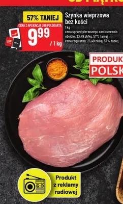 Szynka wieprzowa bez kości promocja w POLOmarket