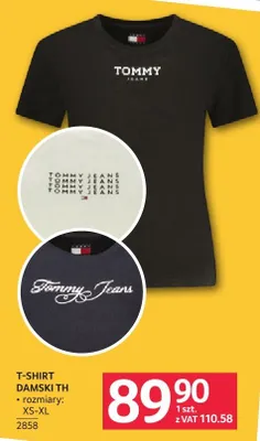 T-shirt damski TH, rozmiary XS-XL promocja w Selgros