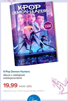 Album z naklejkami kolekcjonerskimi K-Pop Demon Hunters promocja w Smyk