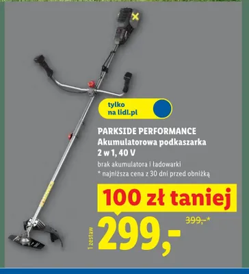 Akumulatorowa podkaszarka 2 w 1 PARKSIDE PERFORMANCE 40V promocja w Lidl