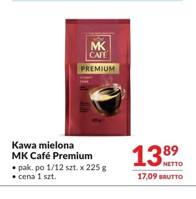 Kawa mielona MK Café Premium promocja w Makro