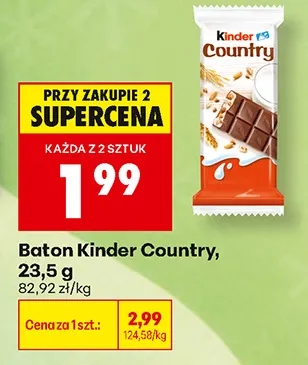 Baton Kinder Country promocja w Biedronka