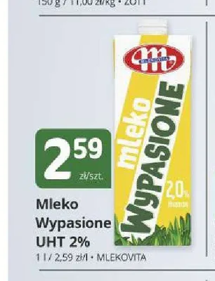 Mleko Wypasione UHT 2% Mlekovita promocja w Marketvita
