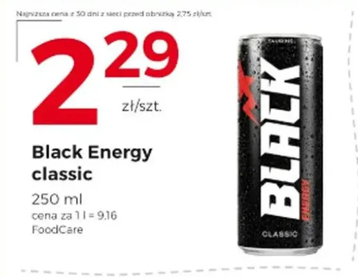 Napój energetyzujący Black Energy classic promocja w Frac